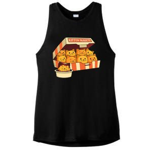 Kitten Nuggets Funny Cats & Chicken Nuggets Lover Funny Cat Ladies PosiCharge Tri-Blend Wicking Tank