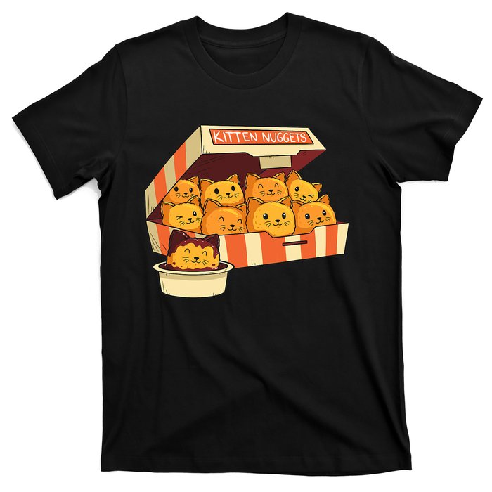 Kitten Nuggets Funny Cats & Chicken Nuggets Lover Funny Cat T-Shirt