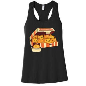 Kitten Nuggets Funny Cats & Chicken Nuggets Lover Funny Cat Women's Racerback Tank