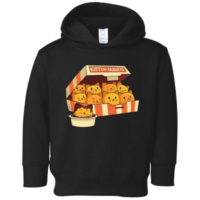 Kitten Nuggets Funny Cats & Chicken Nuggets Lover Funny Cat Toddler Hoodie