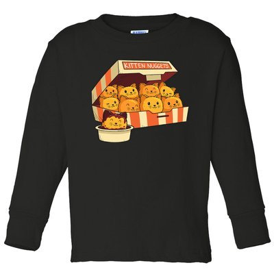 Kitten Nuggets Funny Cats & Chicken Nuggets Lover Funny Cat Toddler Long Sleeve Shirt