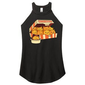 Kitten Nuggets Funny Cats & Chicken Nuggets Lover Funny Cat Women's Perfect Tri Rocker Tank