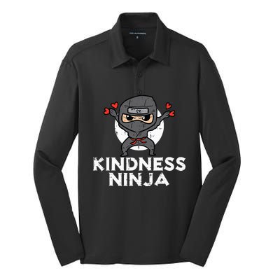 Kindness Ninja Funny Unity Day Orange Anti Bullying Silk Touch Performance Long Sleeve Polo