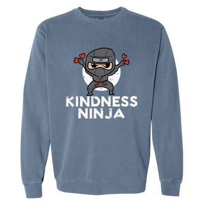 Kindness Ninja Funny Unity Day Orange Anti Bullying Garment-Dyed Sweatshirt