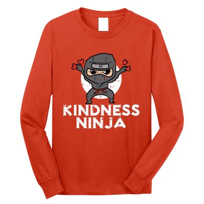 Kindness Ninja Funny Unity Day Orange Anti Bullying Long Sleeve Shirt