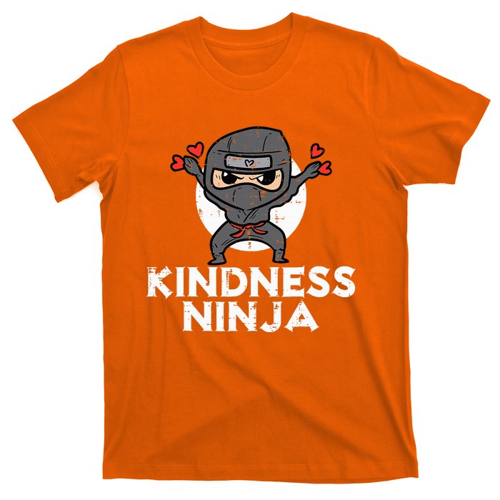 Kindness Ninja Funny Unity Day Orange Anti Bullying T-Shirt