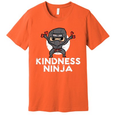 Kindness Ninja Funny Unity Day Orange Anti Bullying Premium T-Shirt