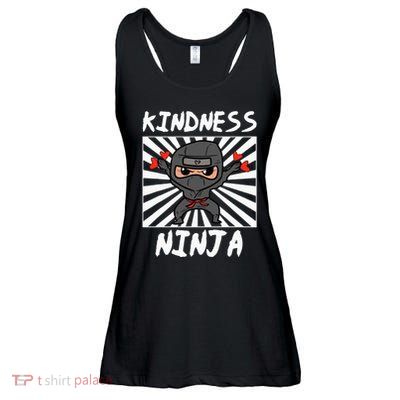 Kindness Ninja Funny Unity Day Orange Anti Bullying Ladies Essential Flowy Tank