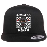 Kindness Ninja Funny Unity Day Orange Anti Bullying Flat Bill Trucker Hat
