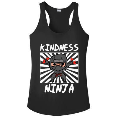Kindness Ninja Funny Unity Day Orange Anti Bullying Ladies PosiCharge Competitor Racerback Tank