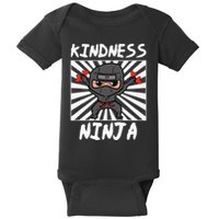 Kindness Ninja Funny Unity Day Orange Anti Bullying Baby Bodysuit