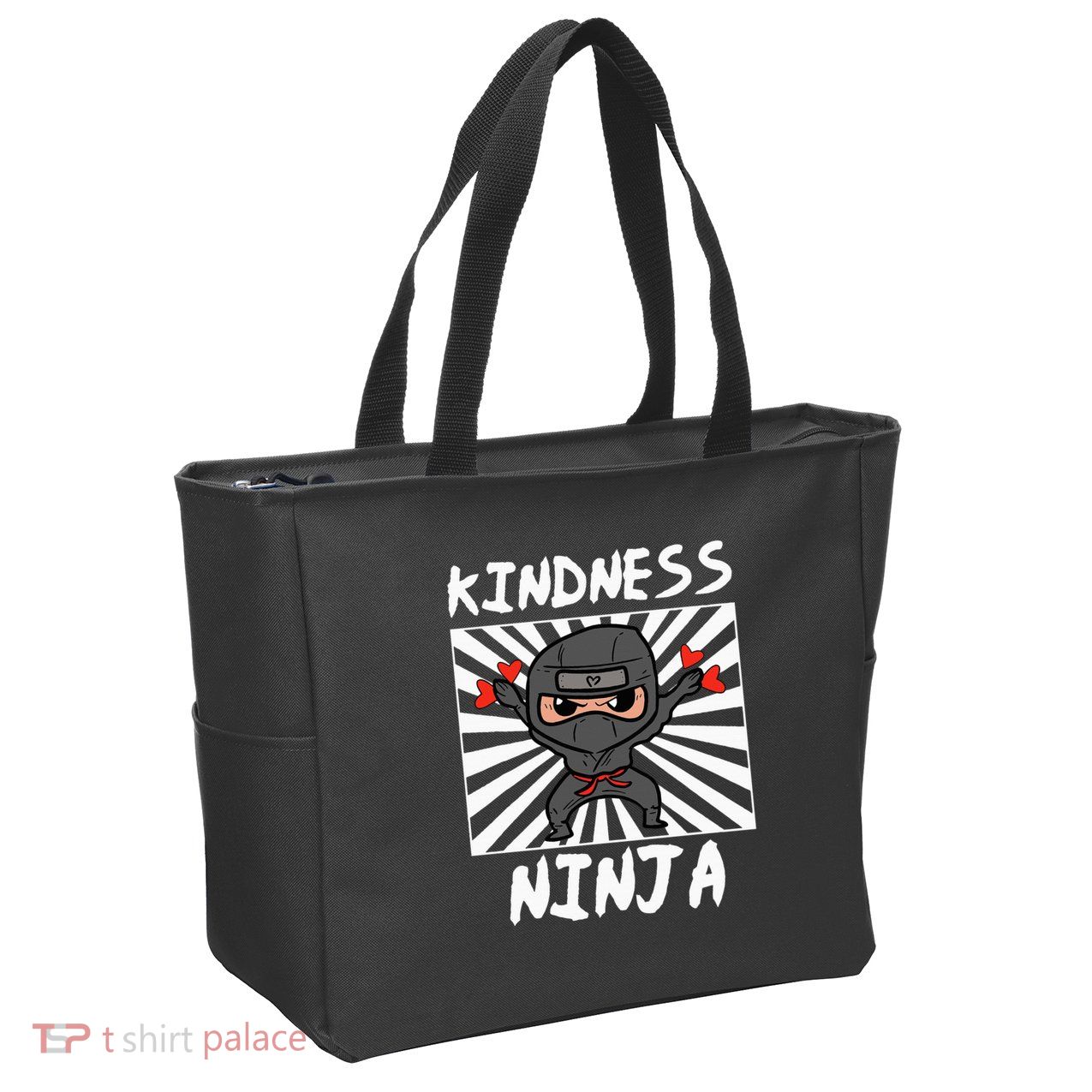 Kindness Ninja Funny Unity Day Orange Anti Bullying Zip Tote Bag