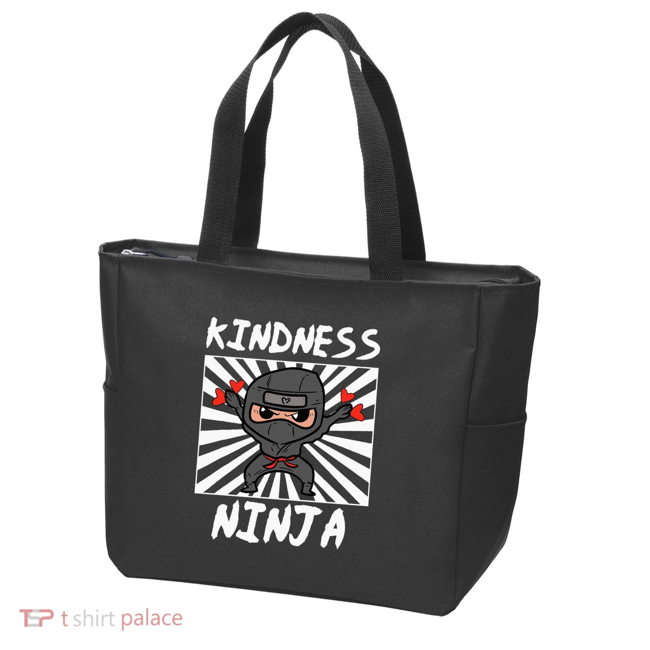 Kindness Ninja Funny Unity Day Orange Anti Bullying Zip Tote Bag