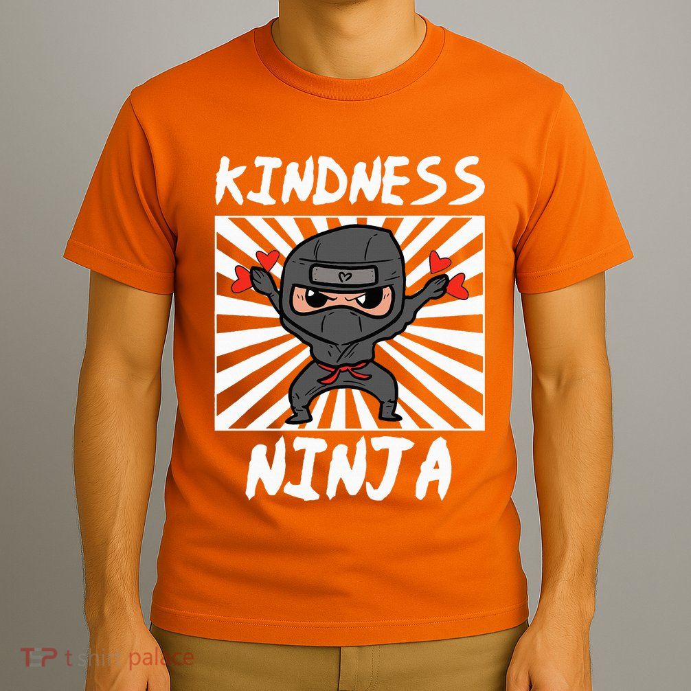 Kindness Ninja Funny Unity Day Orange Anti Bullying T-Shirt