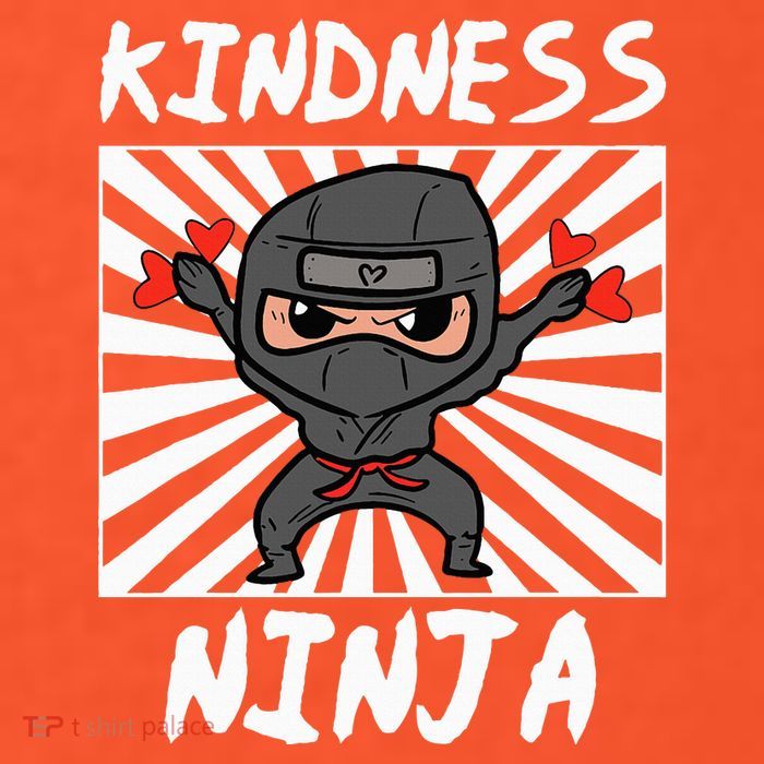 Kindness Ninja Funny Unity Day Orange Anti Bullying T-Shirt
