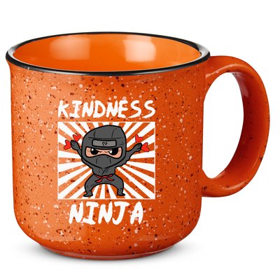 Kindness Ninja Funny Unity Day Orange Anti Bullying 15oz Campfire Ceramic Mug