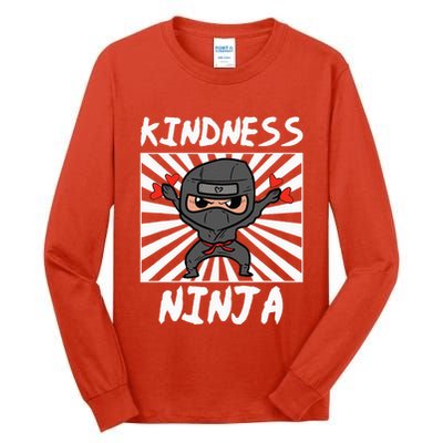 Kindness Ninja Funny Unity Day Orange Anti Bullying Tall Long Sleeve T-Shirt