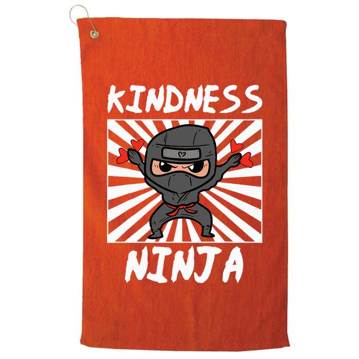 Kindness Ninja Funny Unity Day Orange Anti Bullying Golf Towel