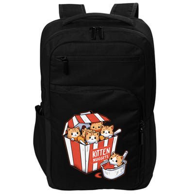 Kitten Nuggets Food Pun Cat Kittens Chicken Nuggets Impact Tech Backpack