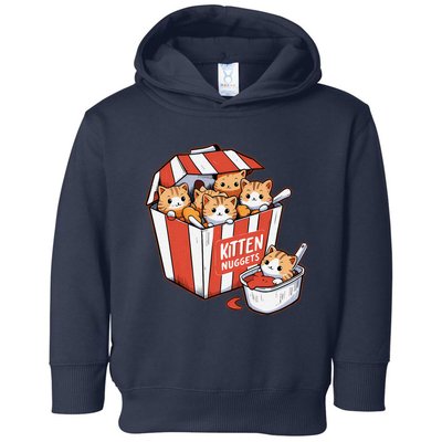 Kitten Nuggets Food Pun Cat Kittens Chicken Nuggets Toddler Hoodie