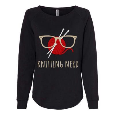 Knitting Nerd Funny Grandma Mom Knit Needles Yarn Lover Gift Meaningful Gift Womens California Wash Sweatshirt