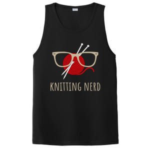 Knitting Nerd Funny Grandma Mom Knit Needles Yarn Lover Gift Meaningful Gift PosiCharge Competitor Tank