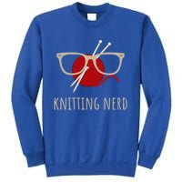 Knitting Nerd Funny Grandma Mom Knit Needles Yarn Lover Gift Meaningful Gift Sweatshirt