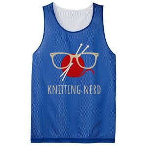 Knitting Nerd Funny Grandma Mom Knit Needles Yarn Lover Gift Meaningful Gift Mesh Reversible Basketball Jersey Tank