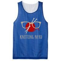 Knitting Nerd Funny Grandma Mom Knit Needles Yarn Lover Gift Meaningful Gift Mesh Reversible Basketball Jersey Tank