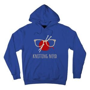 Knitting Nerd Funny Grandma Mom Knit Needles Yarn Lover Gift Meaningful Gift Tall Hoodie