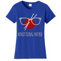 Knitting Nerd Funny Grandma Mom Knit Needles Yarn Lover Gift Meaningful Gift Women's T-Shirt