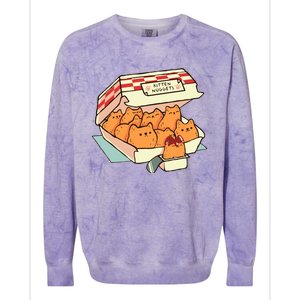 Kitten Nuggets Fast Food Cat By Tobe Fonseca Colorblast Crewneck Sweatshirt