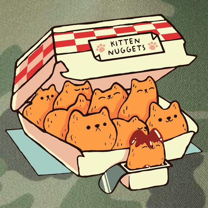 Kitten Nuggets Fast Food Cat By Tobe Fonseca Legacy Tie Dye Trucker Hat