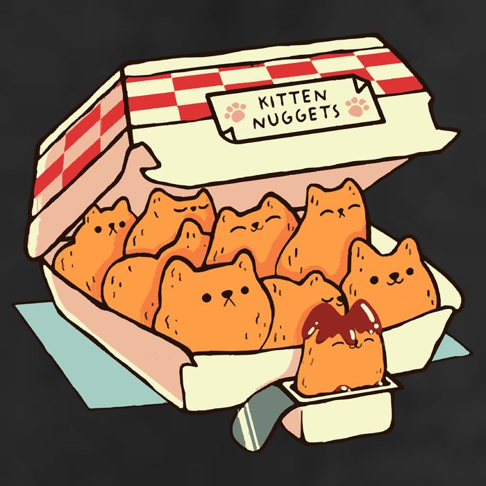Kitten Nuggets Fast Food Cat By Tobe Fonseca Cool Comfort Performance Bucket Hat