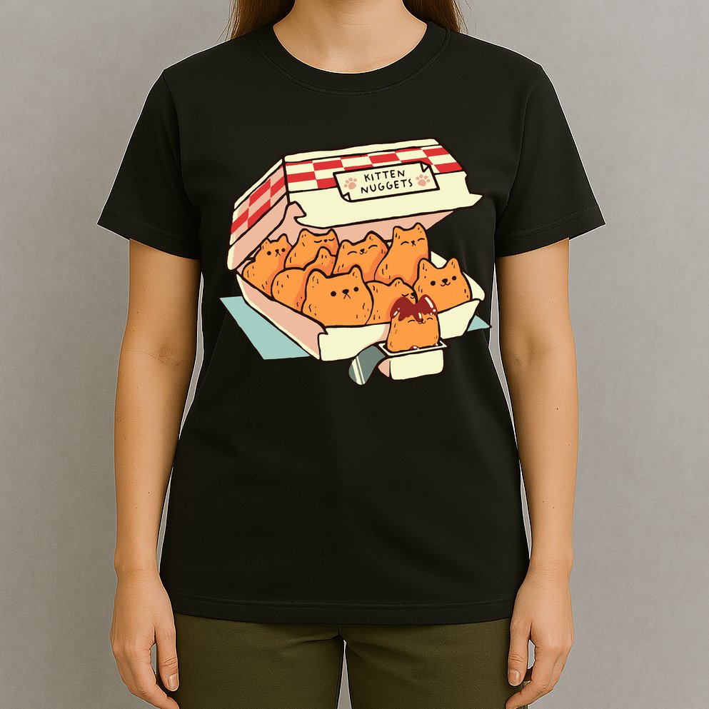 Kitten Nuggets Fast Food Cat By Tobe Fonseca T-Shirt