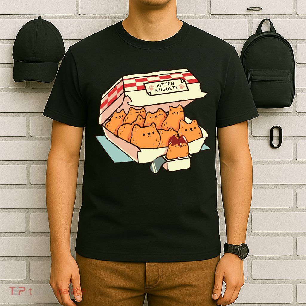 Kitten Nuggets Fast Food Cat By Tobe Fonseca T-Shirt