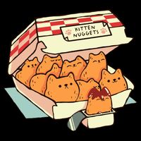 Kitten Nuggets Fast Food Cat By Tobe Fonseca 16 in Basic Backpack
