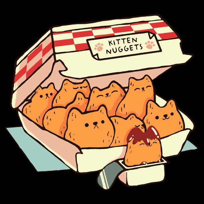 Kitten Nuggets Fast Food Cat By Tobe Fonseca 16 in Basic Backpack