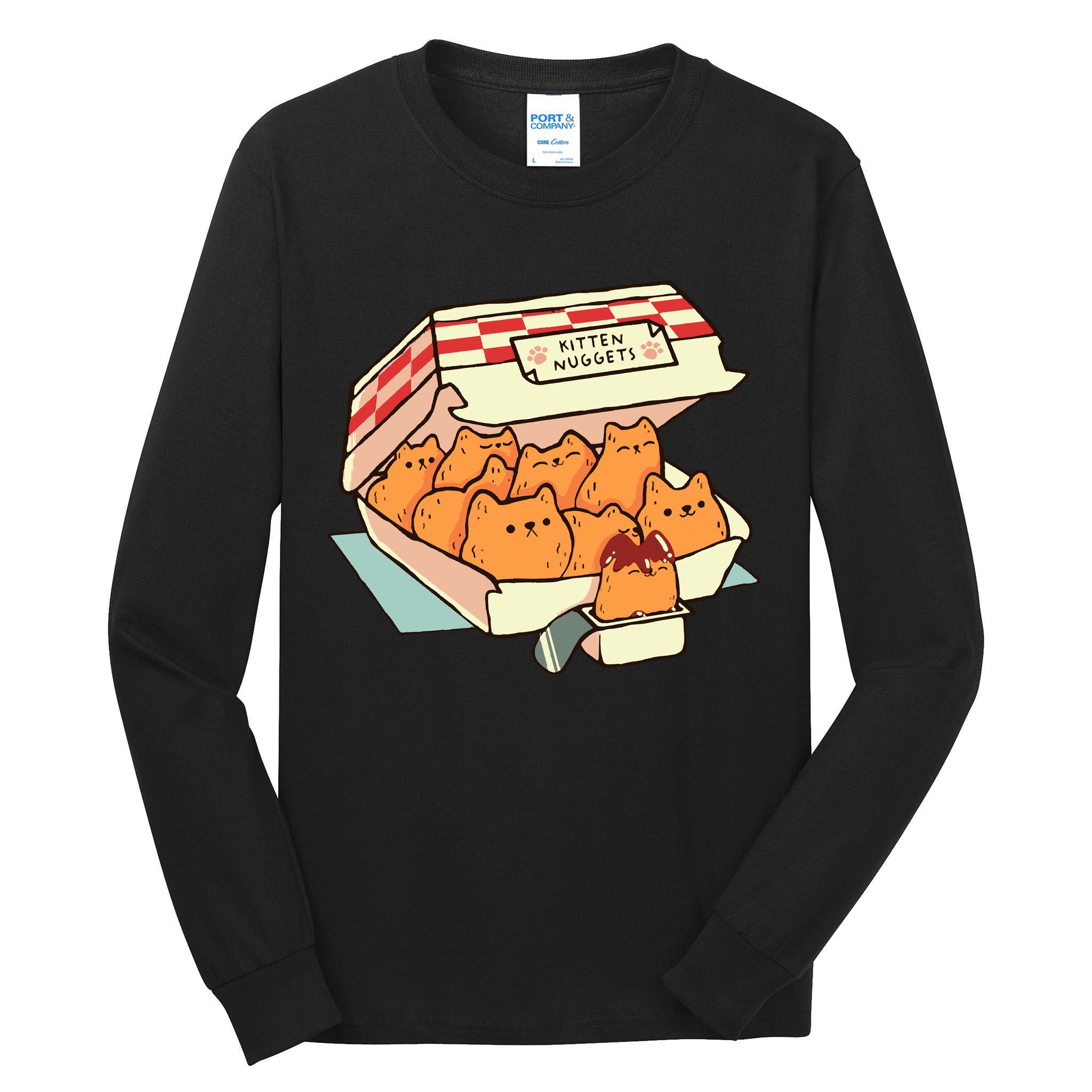 Kitten Nuggets Fast Food Cat By Tobe Fonseca Tall Long Sleeve T-Shirt