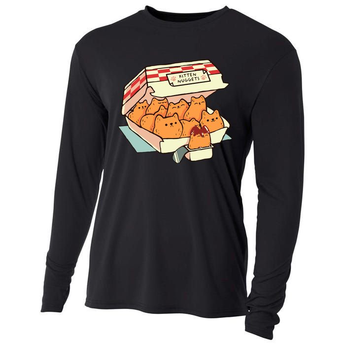 Kitten Nuggets Fast Food Cat By Tobe Fonseca Cooling Performance Long Sleeve Crew