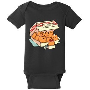 Kitten Nuggets Fast Food Cat By Tobe Fonseca Baby Bodysuit