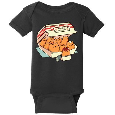 Kitten Nuggets Fast Food Cat By Tobe Fonseca Baby Bodysuit