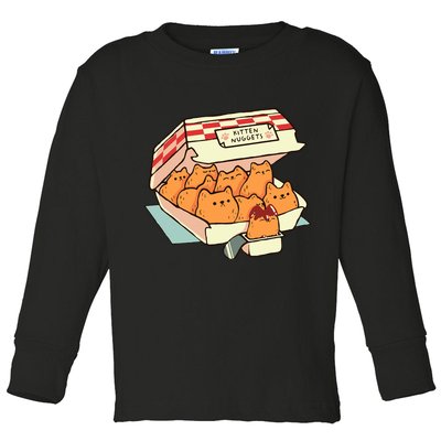 Kitten Nuggets Fast Food Cat By Tobe Fonseca Toddler Long Sleeve Shirt