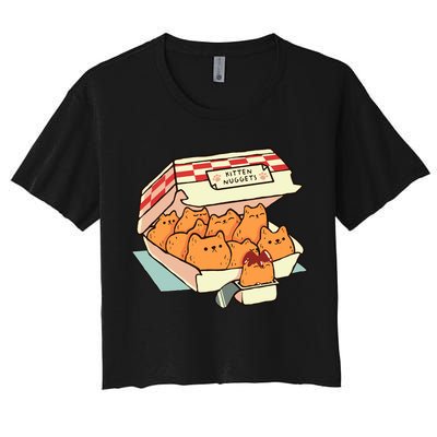 Kitten Nuggets Fast Food Cat By Tobe Fonseca Crop Top