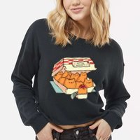 Kitten Nuggets Fast Food Cat By Tobe Fonseca Cropped Pullover Crew