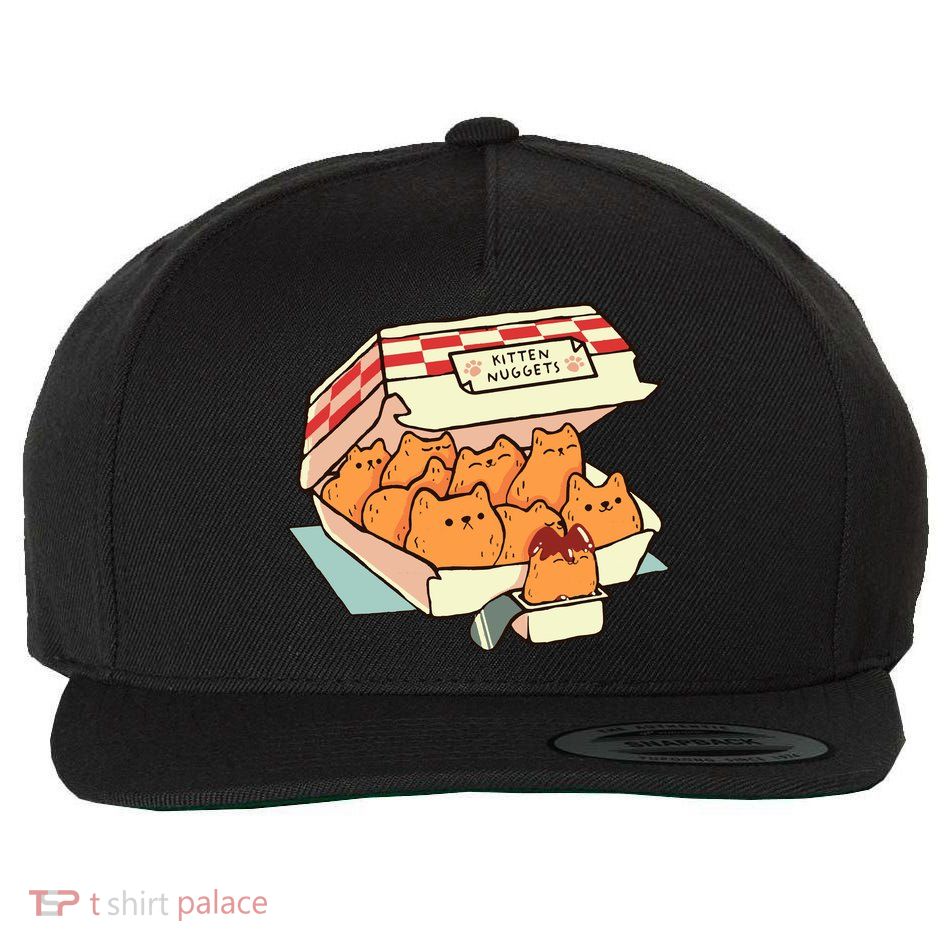 Kitten Nuggets Fast Food Cat By Tobe Fonseca Wool Snapback Cap