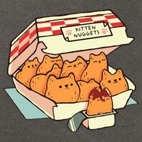 Kitten Nuggets Fast Food Cat By Tobe Fonseca Cotton Canvas Backpack