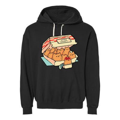 Kitten Nuggets Funny Cat Lover Gift Garment-Dyed Fleece Hoodie