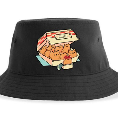 Kitten Nuggets Funny Cat Lover Gift Sustainable Bucket Hat