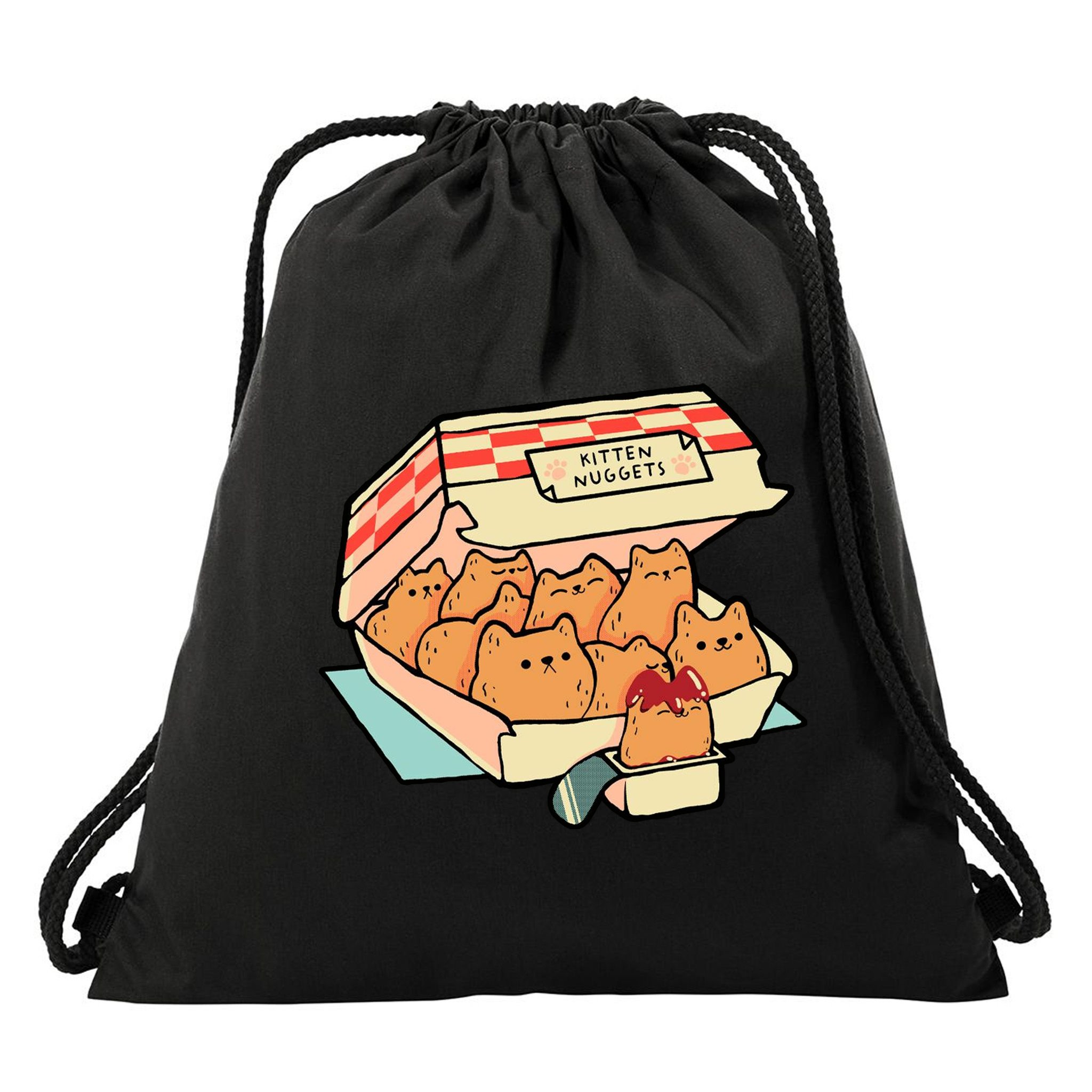 Kitten Nuggets Funny Cat Lover Gift Drawstring Bag